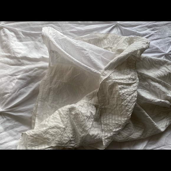 Madewell white and silver lined Dress Large - Picture 4 of 6